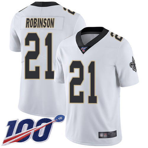 Men New Orleans Saints Limited White Patrick Robinson Road Jersey NFL Football 21 100th Season Vapor Untouchable Jersey